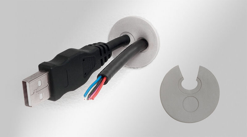KEL-QTE 取付工具いらず スロット付丸型ケーブルエントリ